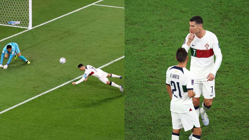 Cristiano Ronaldo no tuvo un buen partido y sus gestos lo demostraron.