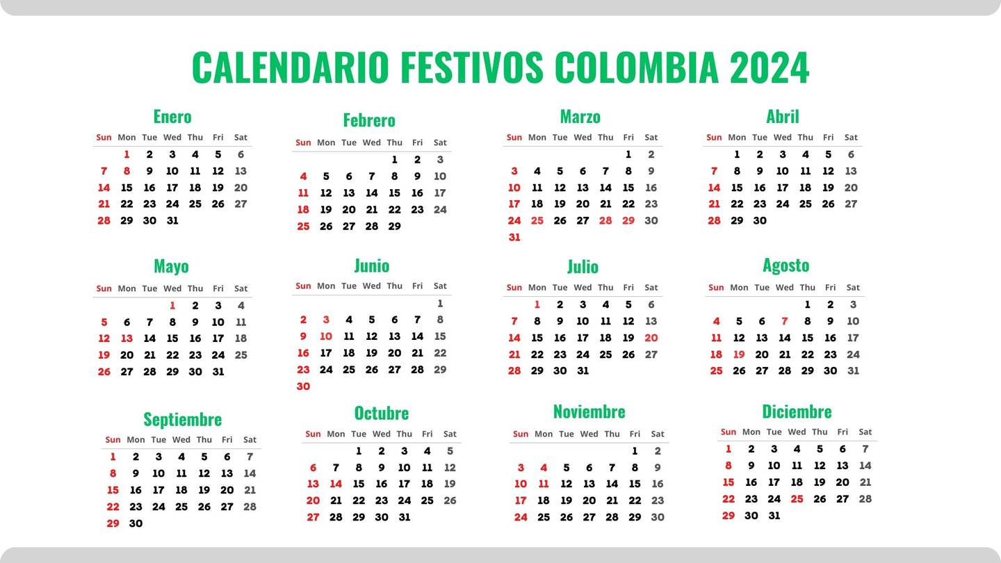 Hagamos cuentas ¿Cuántos días se trabajará en Colombia este año?