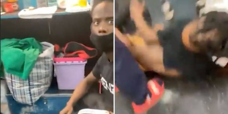 Mujer rastreó ladrón de su carro y lo detuvo a golpes en una barbería con ayuda de los clientes