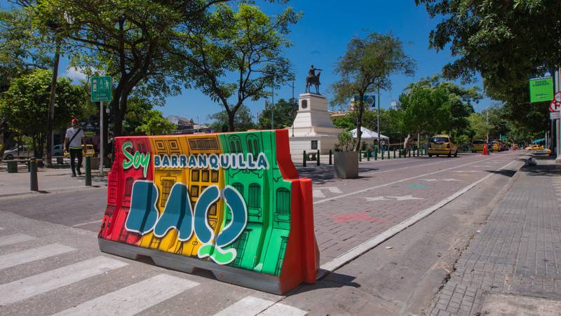 Paseo Bolívar en el centro de Barranquilla.