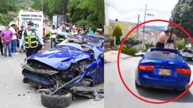 ¿Estaba de rumba?: Versiones del accidente del lujoso Jaguar