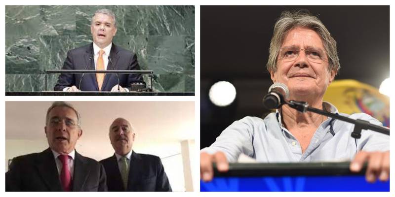 Duque, Uribe y Pastrana, elogian al nuevo presidente de Ecuador