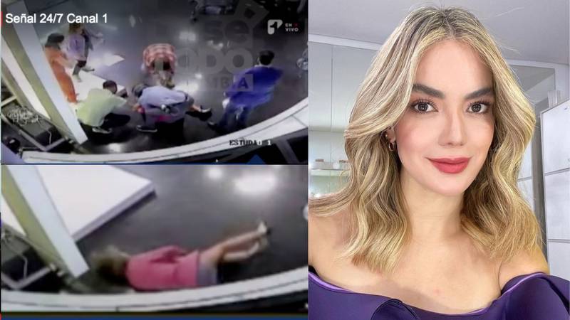Presentadora colombiana se desmaya en vivo
