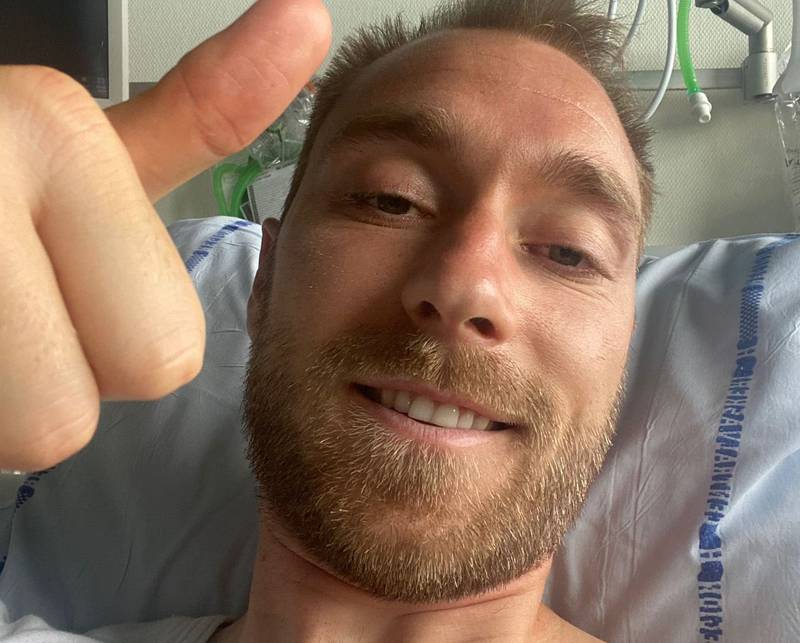 Eriksen envió mensaje desde el hospital, luego de su colapso en pleno partido