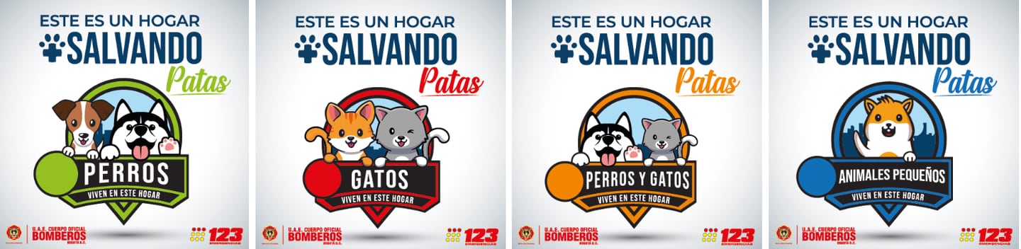 'Salvando patas', campaña de los bomberos de Bogotá para rescatar a mascotas en catástrofes