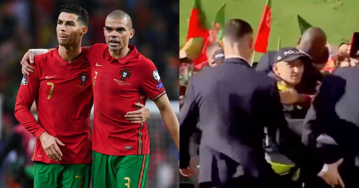 Cristiano Ronaldo e o seu “carinho” especial a Pepe durante a despedida de Portugal