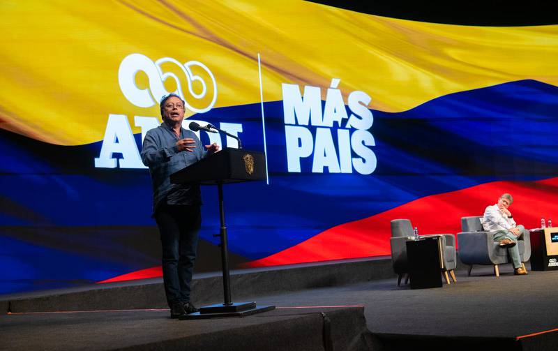 Gustavo Petro habló en la clausura del Séptimo Congreso Empresarial de la Asociación Nacional de Empresarios de Colombia (ANDI), celebrada en Cartagena de Indias.