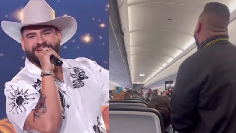 Carin León de Yo Me Llamo sorprendió a pasajeros de un avión con concierto privado