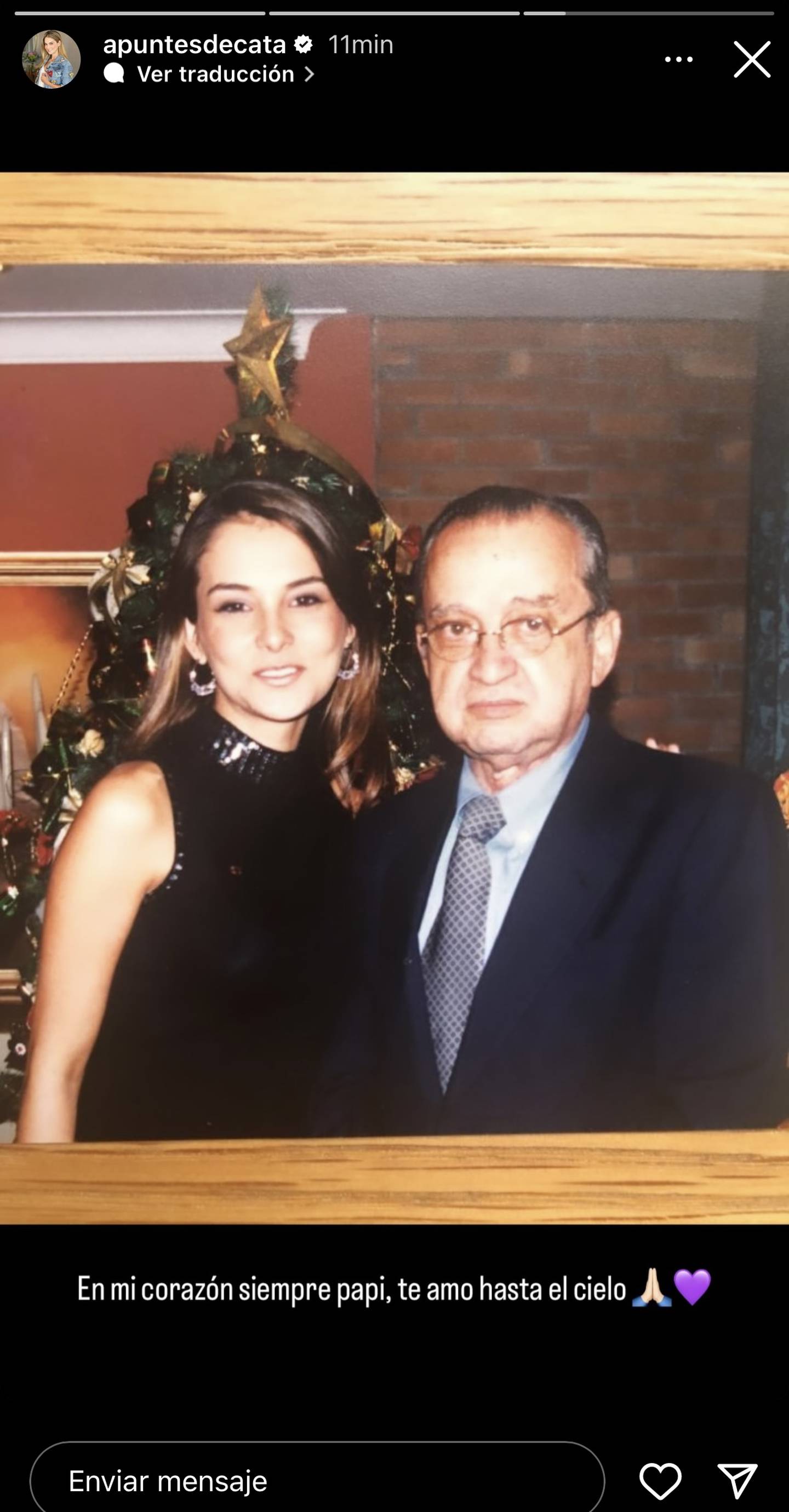 Catalina Gómez recordó a su padre