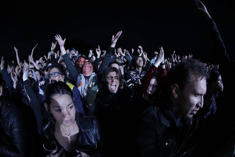 Público asistente al Festival Rock al Parque 2022 en Bogotá.
