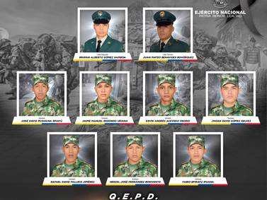 No son cifras, son caras y nombres: estos son los 9 militares asesinados en Catatumbo