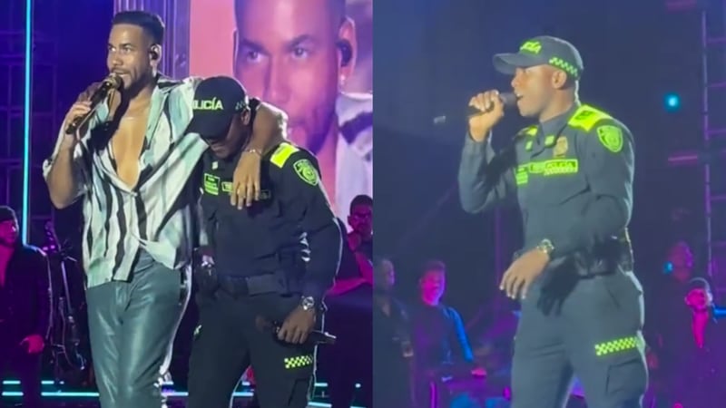 'Bachatombo', Policía que cantó con Romeo en Medellín, dio su versión de los hechos