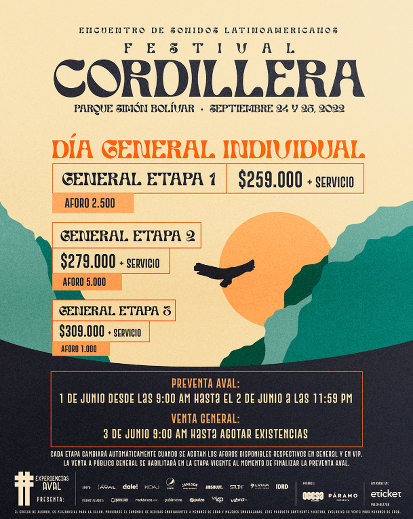 Estos son los precios de la nueva etapa para el Festival Cordillera el