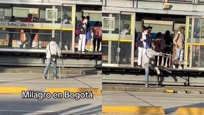 Supuesto inválido caminó milagrosamente para colarse en TransMilenio y se volvió viral