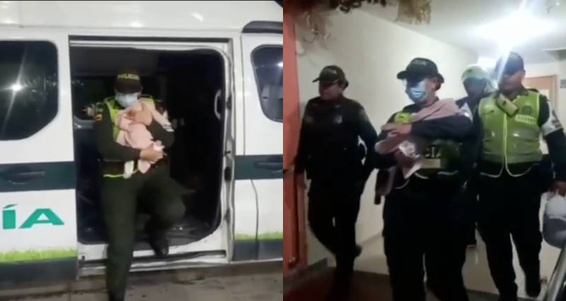 Bebé rescatado en Barranquilla