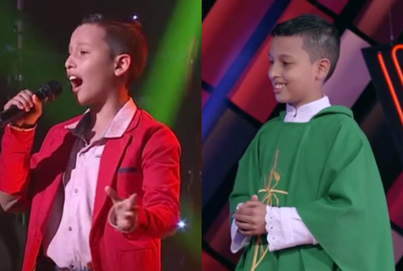 Emmanuel canta 'El crucifijo de piedra' en La Voz Kids