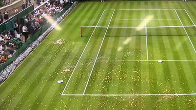 Manifestantes saltaron al césped e interrumpieron partido de Wimbledon