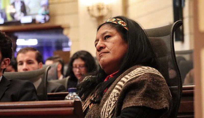 Aida Quilcué, senadora indígena.