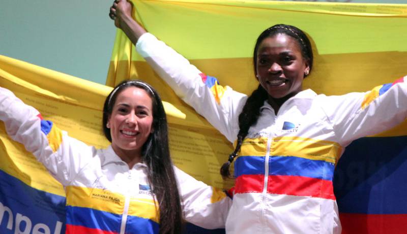 día de la mujer con las medallistas olímpicas de Colombia