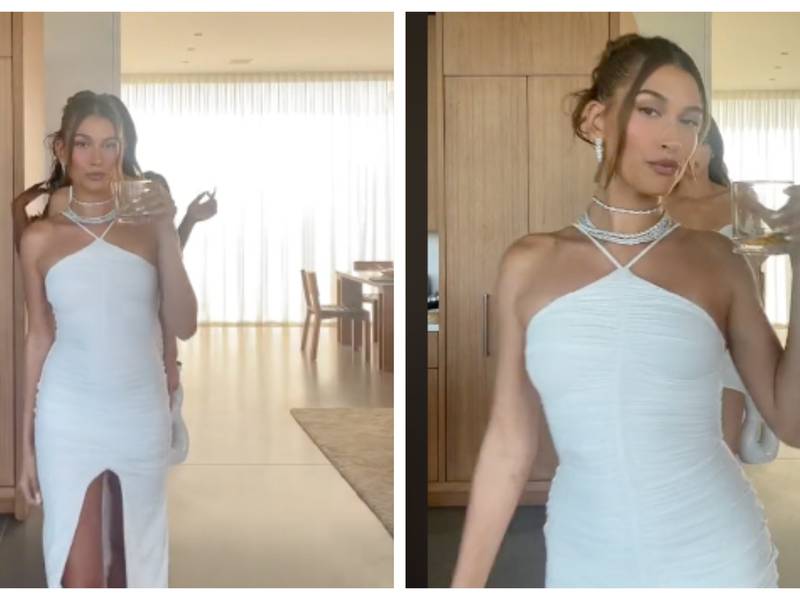 Hailey Bieber se lució con un exclusivo vestido de marca colombiana en la fiesta del 4 de julio