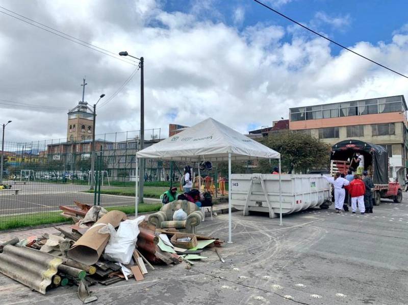 Imagen de referencia. Operativo de recolección de basuras en Tunjuelito.