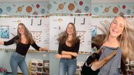 Maestra muestra los bailes que hace para sus alumnos y algo más