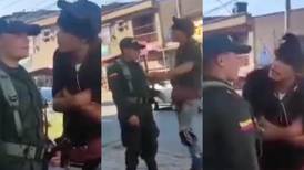 (Video): Indignación por hombre que humilló y golpeó a policía en Chía
