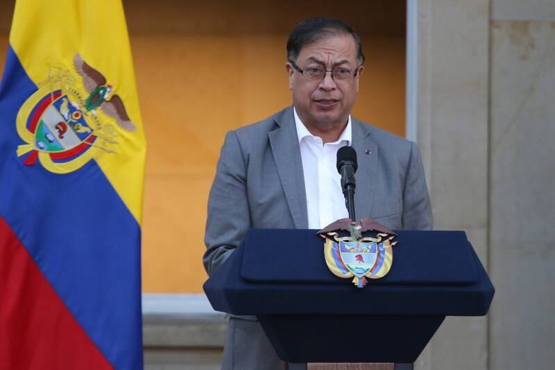 Gustavo Petro, presidente de Colombia, durante la presentación del Proyecto de Ley de Reforma a la Salud en la Casa de Nariño
