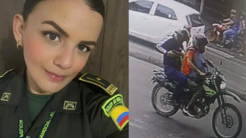 Cámara de seguridad grabó el momento en que patrullera en Neiva fue vilmente asesinada cuando iba en su moto