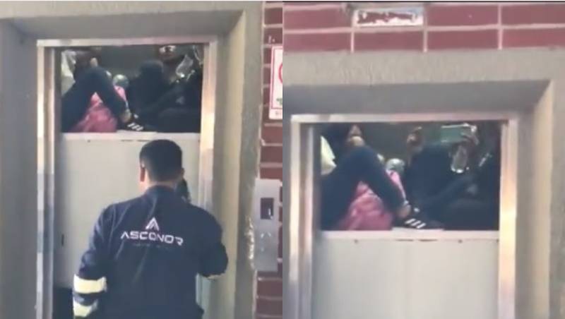 Estudiantes quedaron atrapados en ascensor de la Universidad del Atlántico.