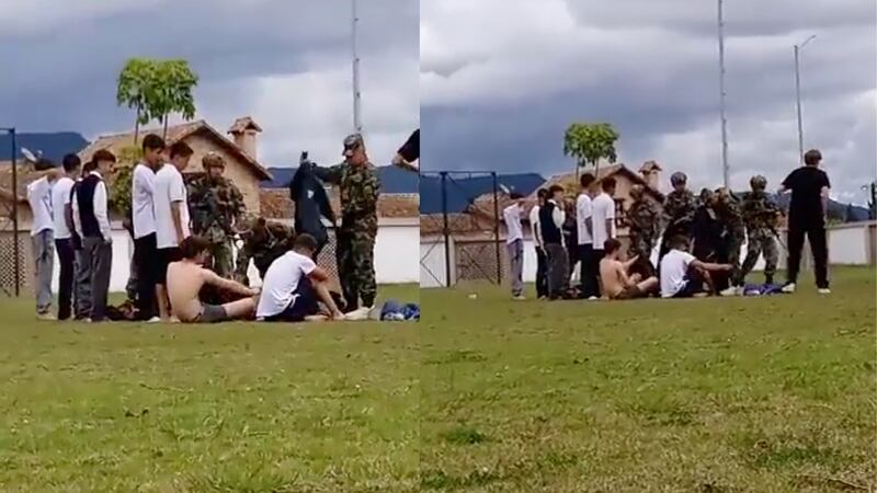 Militares realizan requisa en colegio en Chía