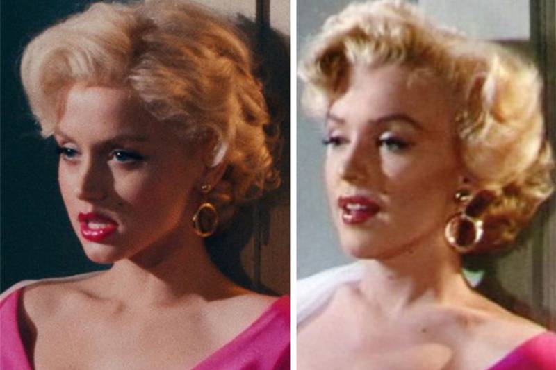 La actriz Ana de Armas caracterizada como Marilyn Monroe para la serie Blonde.
