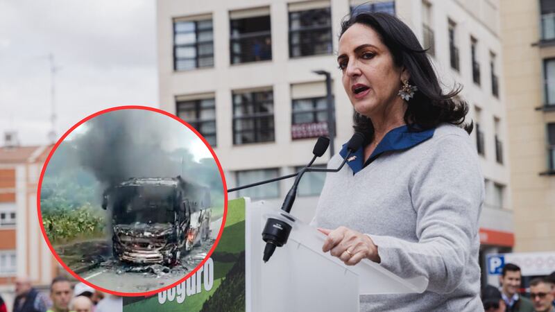 María Fernanda Cabal pide "mano dura" al Gobierno por nueva quema de un bus en Chocó