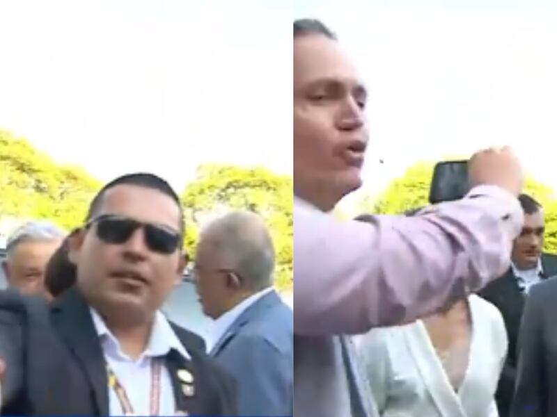 “Oiga, respete”: periodista de Noticias Caracol denunció atropellos de la Policía durante llegada de AMLO