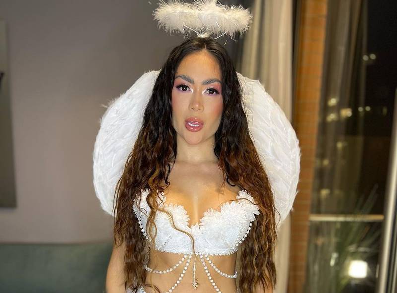 La empresaria ‘Epa Colombia’ no dejó pasar por alto la celebración de Halloween y lejos de convertirse en monstruo, se disfrazó de ángel.