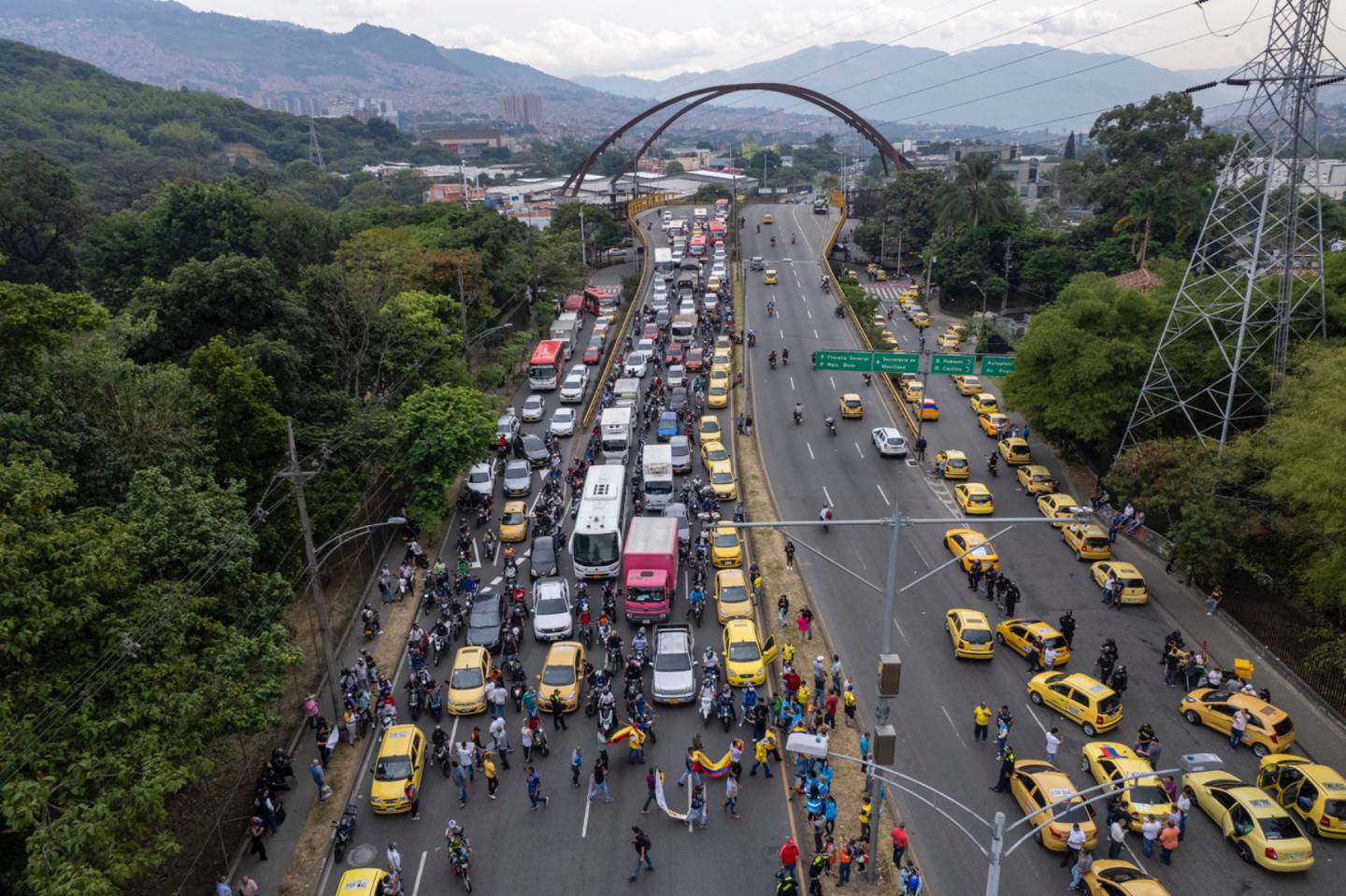 Paro de taxistas en Medellín 9 de agosto