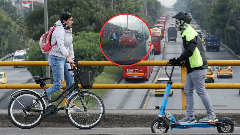 Movilidad Bogotá: Vehículo invade bici carril