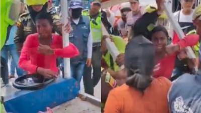 Maltrato a joven vendedora en el Día de la Mujer: Policía le quita su carro de ventas
