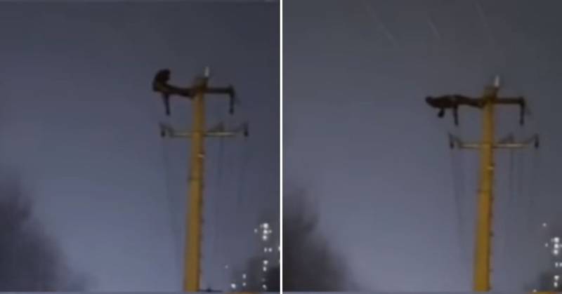 Hombre intentó hacer ejercicio en un poste eléctrico y provocó un gran apagón
