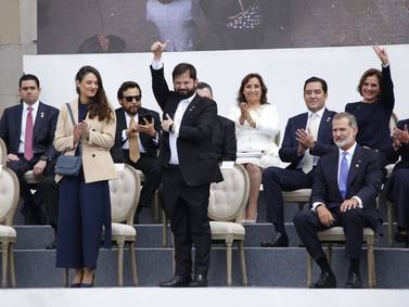 Posesión de Petro: el ‘septimazo’ que se dieron presidentes de Chile y Bolivia