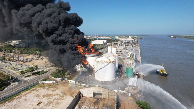 Incendio Puerto de Barranquilla.