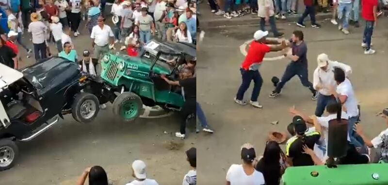 Pelea campal en Calima del Darién, asistentes se enfrentaron hasta con carros