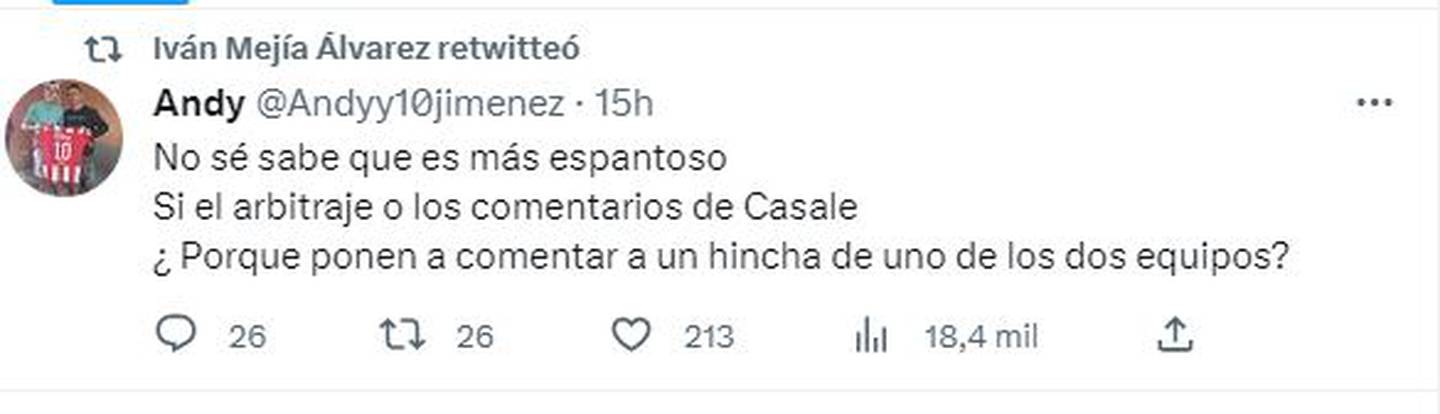 Iván Mejía en Twitter