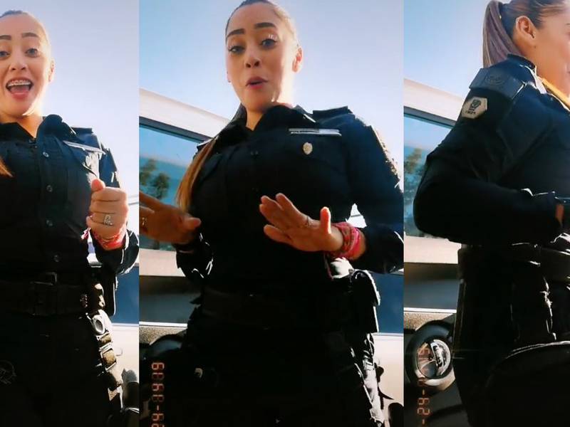 Mujer policía detiene las redes sociales por bailes en TikTok 👮