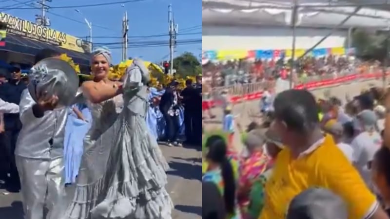 Verónica Alcocer tuvo que salir del Carnaval de Barranquilla: asistentes gritaron "¡Fuera Petro!"