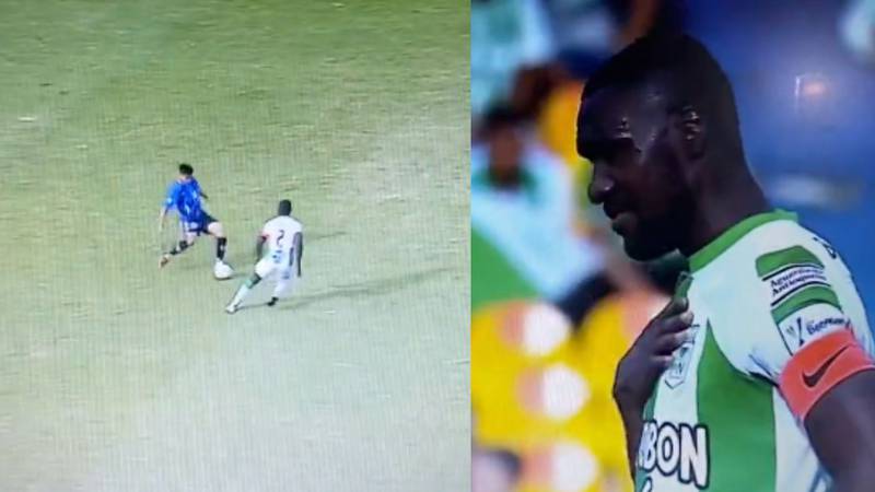 Cristian Zapata cometió un error que le significó un gol en contra a Nacional.