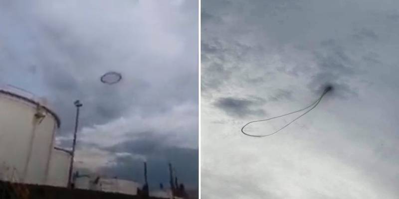 Extraña figura en forma de anillo apareció en el cielo y causó susto a ciudadanos