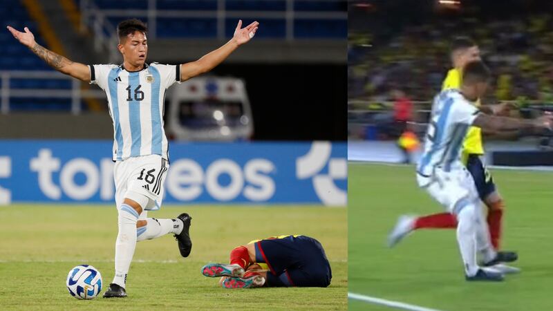 Lesión de Daniel Lunda en Colombia vs. Argentina