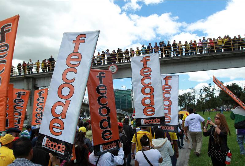 En vivo las marchas de los profesores en Bogotá