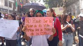 Así avanza la marcha en Medellín por el Día de la eliminación de las violencias contra las mujeres